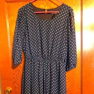 Polka dot open arm dress